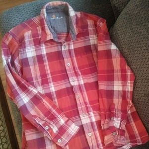 Mens XL Carhartt Flannel EEUC plaid
